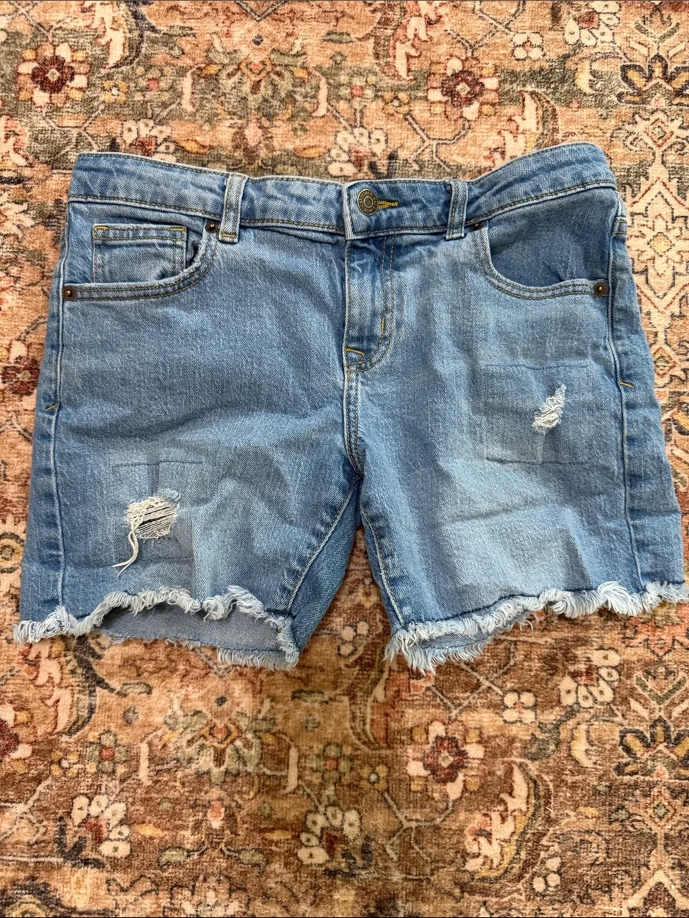 Cat & Jack Light Blue Distressed Denim Shorts